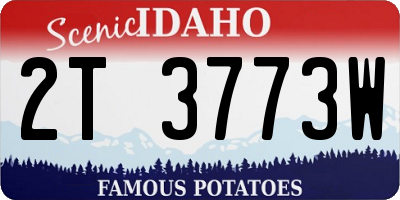 ID license plate 2T3773W