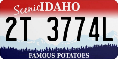 ID license plate 2T3774L