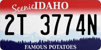 ID license plate 2T3774N