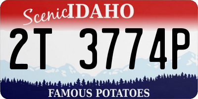 ID license plate 2T3774P