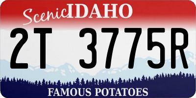ID license plate 2T3775R