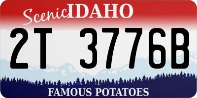 ID license plate 2T3776B