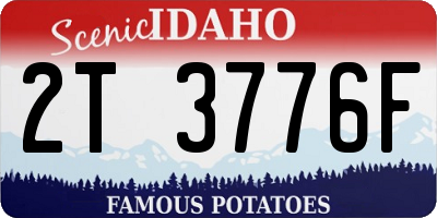 ID license plate 2T3776F