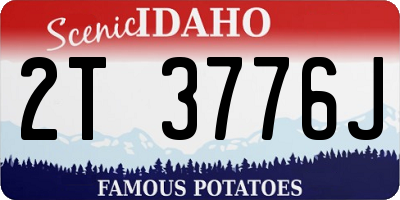 ID license plate 2T3776J