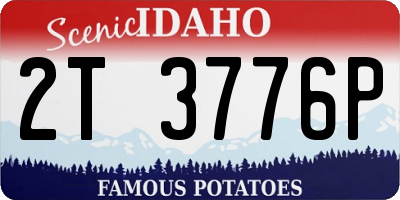 ID license plate 2T3776P