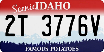 ID license plate 2T3776V