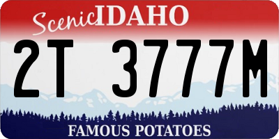 ID license plate 2T3777M