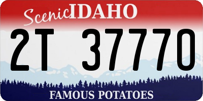 ID license plate 2T3777O