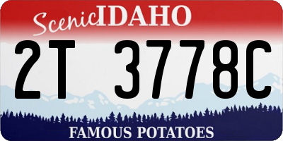 ID license plate 2T3778C