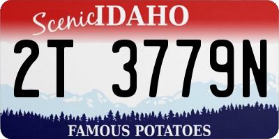 ID license plate 2T3779N