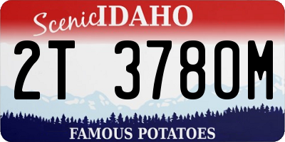 ID license plate 2T3780M