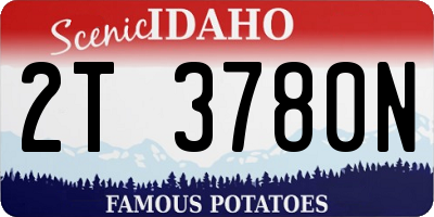 ID license plate 2T3780N