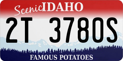 ID license plate 2T3780S