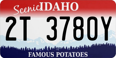 ID license plate 2T3780Y