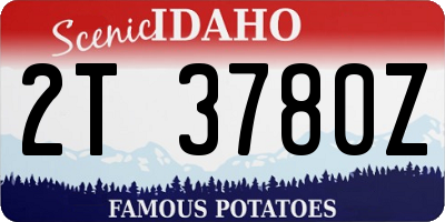 ID license plate 2T3780Z