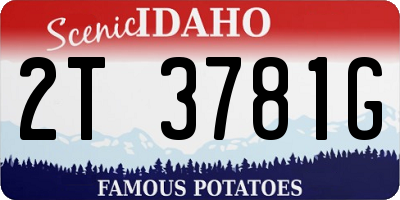 ID license plate 2T3781G