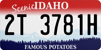 ID license plate 2T3781H