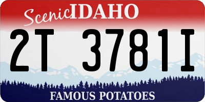 ID license plate 2T3781I
