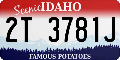 ID license plate 2T3781J