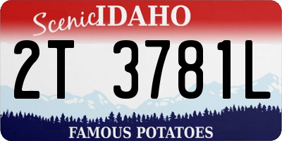 ID license plate 2T3781L