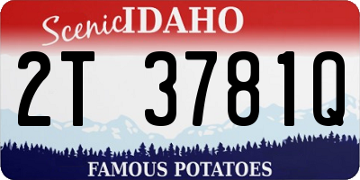 ID license plate 2T3781Q