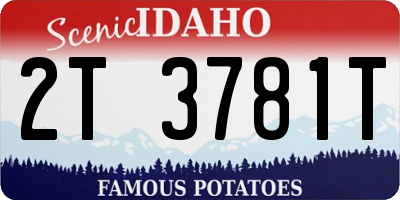 ID license plate 2T3781T