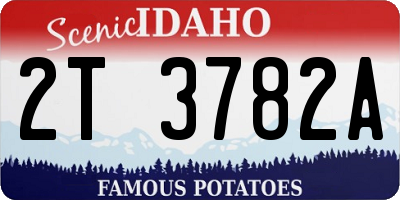 ID license plate 2T3782A