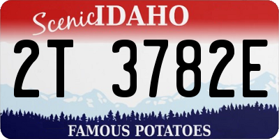 ID license plate 2T3782E