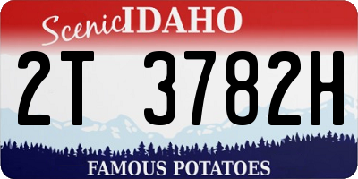 ID license plate 2T3782H