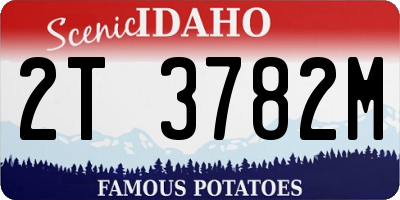 ID license plate 2T3782M