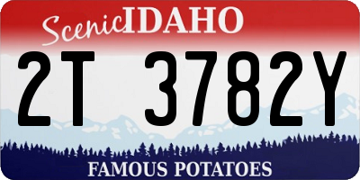 ID license plate 2T3782Y