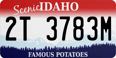 ID license plate 2T3783M