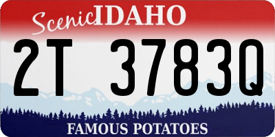 ID license plate 2T3783Q