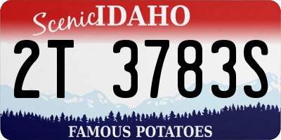 ID license plate 2T3783S