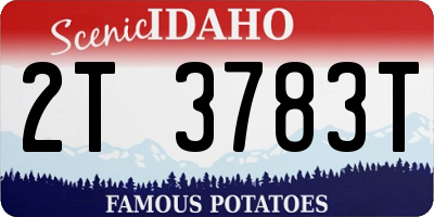 ID license plate 2T3783T