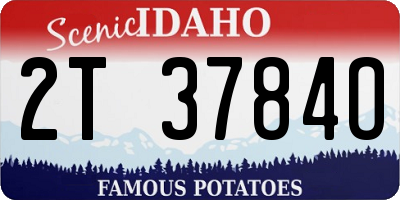 ID license plate 2T3784O