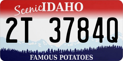 ID license plate 2T3784Q