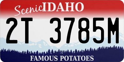 ID license plate 2T3785M