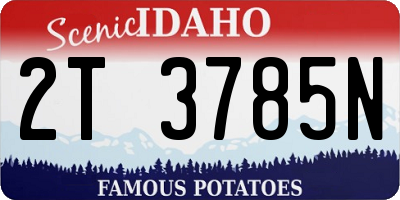 ID license plate 2T3785N