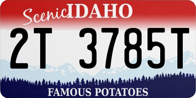 ID license plate 2T3785T