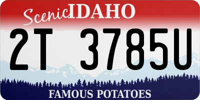 ID license plate 2T3785U