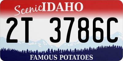 ID license plate 2T3786C