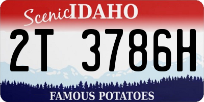 ID license plate 2T3786H