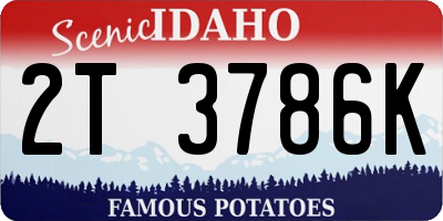 ID license plate 2T3786K