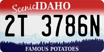 ID license plate 2T3786N