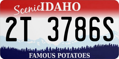ID license plate 2T3786S