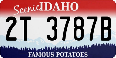 ID license plate 2T3787B