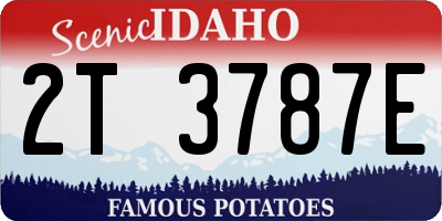 ID license plate 2T3787E