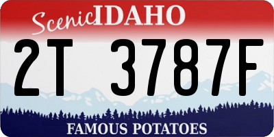 ID license plate 2T3787F