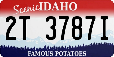 ID license plate 2T3787I